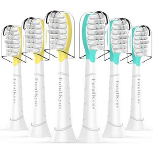 FutulkyUS Kids Replacement Brush Heads for Philips Sonicare: Electric Soft Toothbrush Head Compitable with 4100, Standard Head for Boy Girl Over 7 Years Old, 6 Pack
