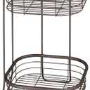 iDesign Forma Free Standing Bathroom or Shower Storage Shelves for Towels, Soap, Shampoo, Lotion, Accessories - 2 Tier, Bronze (9.5" x 9.5" x 15.25")
