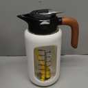 84 oz Glass Pitcher with Lid and Handle- Borosilicate Glass Water Jug/Carafe for Hot & Cold Beverages, 2.5L Large Pitcher with Silicone Sleeve & Wide Mouth, Fridge Safe for Iced Tea, Coffee, Juice (White)