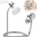 Pet Shower Set with 8.2ft Hose for Bathroom Shower Arm (Adhesive Holder)