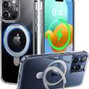 CASEKOO Ultra Magnetic for iPhone 15 Pro Case Clear with Invisible Stand [Compatible with MagSafe] [16FT Military-Grade Protection] Transparent Slim Phone Ring Grip 15 Pro Cover 6.1 inch