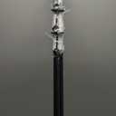 Curtain Rods for Windows 32 To 120 Inches - Black 1 Inch Diameter Curtain Rods, Adjustable Heavy Duty Curtain Rod with End Cap Style, Easy Installation and Modern Design