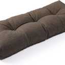 SUNROX LokGrip Non Slip Tufted Memory Foam Bench Cushion, FadeShield Water Resistant Durable Thicken Outdoor/Indoor Bench Seat Pads 42x16x4 inch, Heather Chestnut