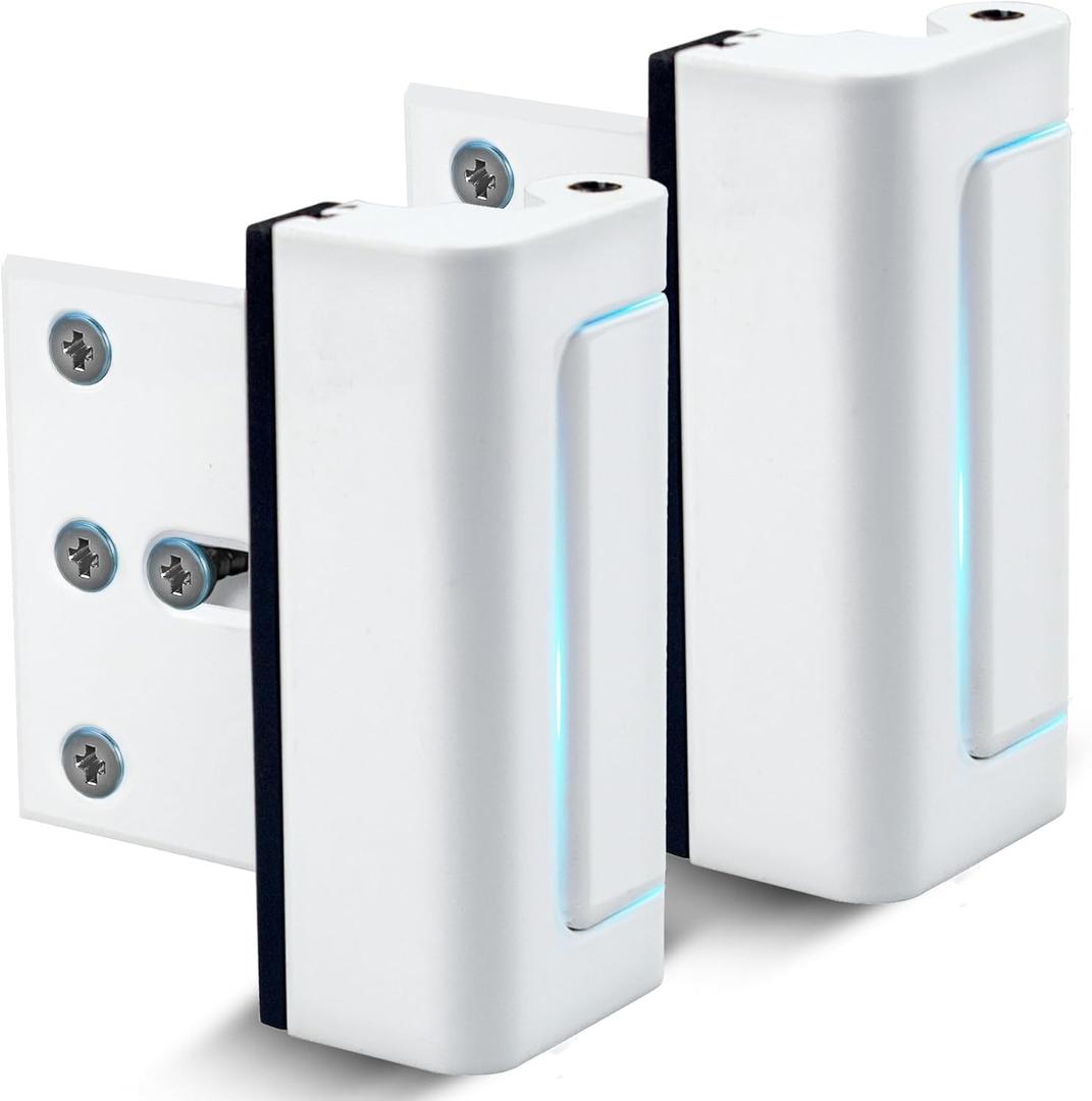 Dwell+Good Door Locks (2-Pack) - Easy To Install Aluminum Home Security Door Locks for Front Door - Child Proof Door Lock for Kids Safety- Withstand 800 lbs of Force & Tamper Proof Top Door Lock Latch (White)