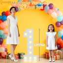 Pooqla 2.4FT Light Up Numbers for 10 Year Old Girl Boy Gifts, Marquee Numbers 2.4 Feet Tall Party Decor for Her Him, Mosaic Big Sign for 10th Birthday Decoration Backdrop, Warm White Large Number 10