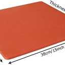 Soply 15" x 15” Thickest (.33") Silicone Heat Press Pad Mat Silicone Pad for Heat Transfer Machine Press Replacement Pad(Red)