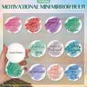 Vercraft 20 Pcs Employee Appreciation Gifts for Women Teacher Inspirational Canvas Makeup Bag Portable Compact Mirror Bulk Cosmetic Bag Thank You Gifts Volunteer Nurse Coworker (Recognition,Pastel)