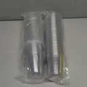 50 Sets Clear Plastic Coffee Cups with Sip Lids, Disposable Plastic PET Crystal Cups for Iced Coffee, Smoothie, Cold Beverage, Drink Shops and Party Catering(Clear, 14 oz)