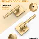Asidrama ZR01-097Z 8 Pack Privacy Door Handles with Lock, Champagne Bronze Door Handles Interior for Bedroom or Bathroom