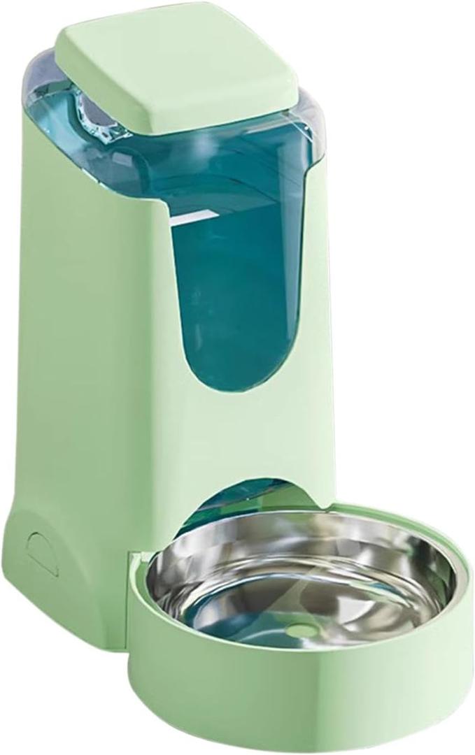 Pet Water Dispenser with Top Fill Feature for Dogs and Cats, 4L Capacity, Green