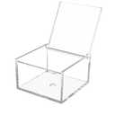 KissYou Acrylic Box Clear Boxes with Hinged Lid Transparent Display Square Cube Storage Organizer Containers for Wedding,Birthday and Jewelry,Cake,Candy