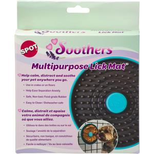 SPOT Soothers Multipurpose Dog Licking Mat- Dog Peanut Butter Lick Pad & Slow Feeder for Crate, Enrichment Toy for Small & Medium Dogs and Puppies, Food Grade Rubber, Anxiety Reliever, 6inch