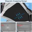 TOPABYTE Sunshade Roof for Tesla Model Y Juniper 2026 2025 Upgrade Ice Crystal Foldable Car Glass Sunroof Shade Sunshades Heat Insulation Cover Roof Window UV Protection, Model Y Juniper, Black