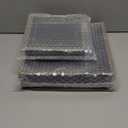 N9R 60 Pack Black Square Plastic Plates with Gold Rim Include 30 Disposable Dinner Plates 9.5 Inch and 30 Dessert Plate 6.5 Inch, Fancy Plate for Party, Wedding, Halloween and Daily Use