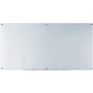 Audio-Visual Direct White Glass Dry-Erase Board Set - 6' x 3' - Includes Hardware & Marker Tray (Non-Magnetic)