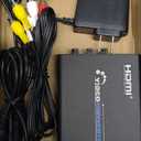 RCA Svideo to HDMI Converter with AV + S-Video Cables, RCA Composite CVBS AV or Svideo + R/L Audio Input to HDTV Output Upscale Converter