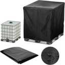 IBC Tote Cover Huapate 275 Gallon Tote Sunshade Water Proof Protective Hood 1000 L Garden Water Tank Black