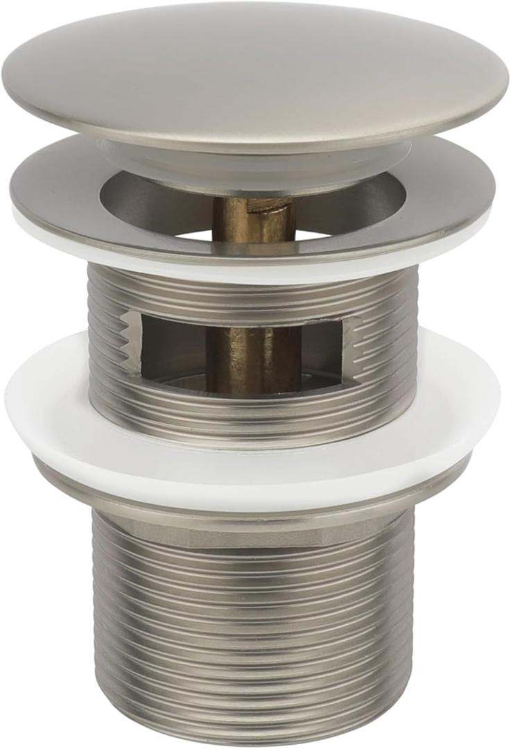 Freestanding Bathtub Drain Pop-up Stopper - Suitable for Most Bathtubs, Compatible With Rough-in Kit (Brushed Nickel Finish)