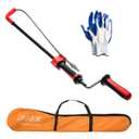 DrainX Toilet Auger 6 Foot | For Use Manually or with Drill, Telescopic for Greater Reach, Closet Auger Toilet Drain Snake, Plastic Guard for Porcelain Protection