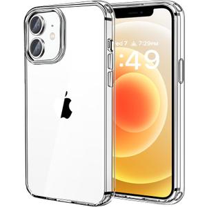 JJGoo Compatiable with iPhone 12 Mini Case Clear, Transparent Shockproof Phone Case for iPhone 12 Mini, Slim Anti-Scratch Hard PC Back Protective Cover Bumper