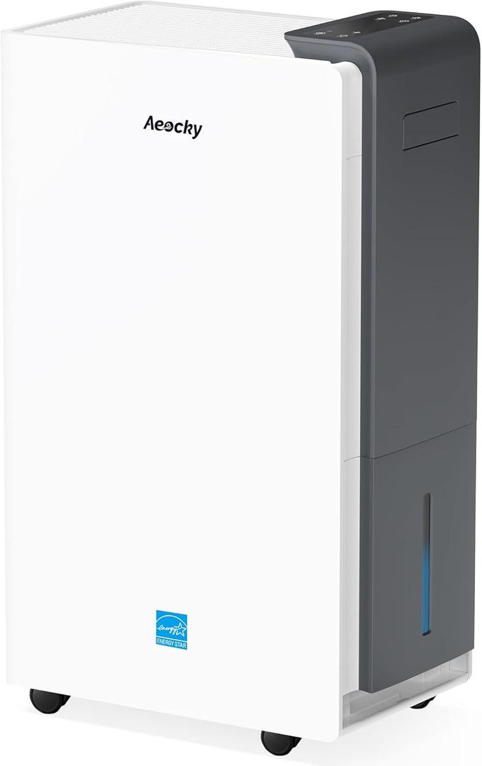 AEOCKY 5500 Sq.Ft Energy Star Most Efficient 2024 Dehumidifier, Max 105 Pint/Day Smart Compressor Dehumidifier with Drain Hose,Intelligent Humidistat,for Basement,Bedroom,Home,Bathroom