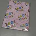 4 x RiukRaiu Valentine's Day Wrapping Paper for Men Women - Pink Gift Wrap Balloon Heart Envelope for Romantic Lovers Wedding - 4 Folded Sheets 28 X 40 Inch, Easy to Store