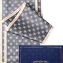 Fashion Silk Scarves, Unisex Mulberry Silk Scarf 6"x 59", Versatile All-Season Accessory for Women & Men, Gift Pouch (Brown)