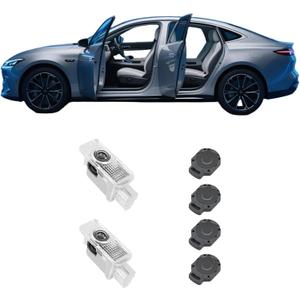 Never Fade Door Light Logo,LED Welcome Lights Lamp Door Light Puddle Lights Accessories Compatible withA3/A4/A5/A6/A7/A8/Q3/Q5/Q7/R8/TT/RS/SQ5/SQ8(2PCS) (AUD-DDII Style)