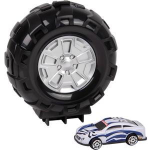 Tire Launch Race Car, Hinged Case with Mini Vehicle, Color Box Packaging - 1 Count