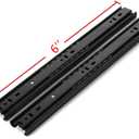 Drawer Slides 6 Inch Ball Bearing Full Extension 3 Section Slide Track Mounting Drawer Runners Slider for Cabinet Home Furniture, 2 Pack (Black 6 Inch)