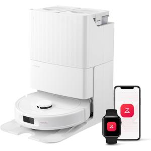 roborock Qrevo S Robot Vacuum and Mop, Self-Drying, Auto Mop Washing, 7000Pa Suction, Self-Emptying & Refilling, 10mm Mop Lifting, 200RPM Spinning Mops, Smart Obstacle Avoidance, White