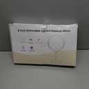 Lighted Makeup Mirror, 3000 mAh Rechargeable Double Sided Magnifying Vanity Mirror with 3 Colors, 1x/10x, 360 Rotation , Brightness Adjustable Magnification Cosmetic Light up Mirror, Women Gift (Chrome)