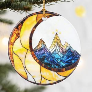 Christmas Ornaments, Dodosky 2.8in Ceramic Xmas Decor, Christmas Tree Ornaments, Xmas Decorations for Tree, Holiday Ornament, Gift Ideas, Gifts for Friend, Lover, Artist - Night Court