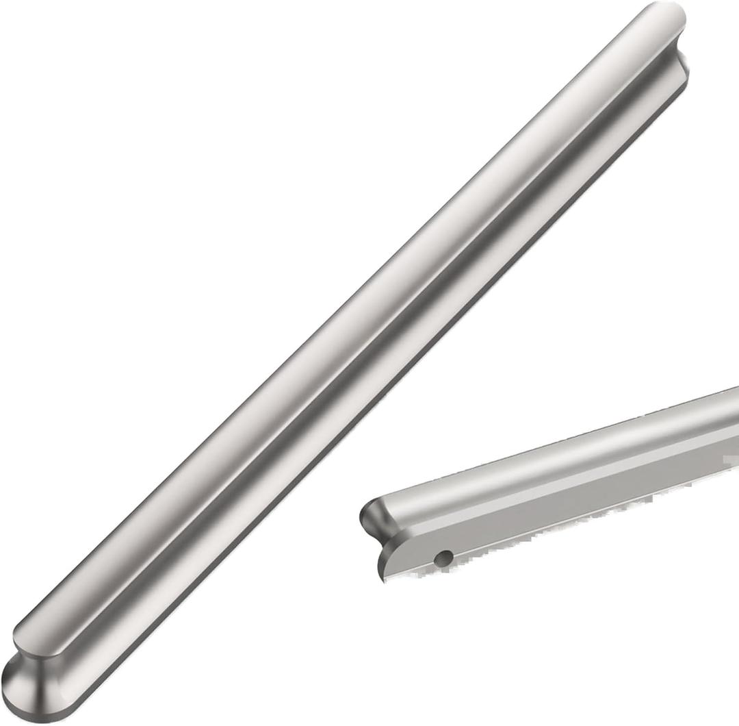 6 Pack Brushed Satin Nickel 10 Inch(254mm) Hole Center Kitchen Cabinet Handles Cabinet Pulls Kitchen Drawer Pulls Hardware for Cupboard Dresser Handles Bathroom