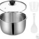 5.5-cup stainless steel inner pot - compatible with Tiger JBV-A10U model. made of 304 stainless steel. No rice cooker included.