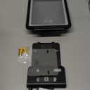 Heated Shower Mirror Fogless for Shaving, 3 Colors Stepless Dimmable Lights Fogless Mirror for Shower, Rechargeable Anti Fog Shaving Mirror for Shower with Razor Holder for Men, Light Memory Function (Black)