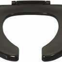Centoco Toilet Seat Elongated, Residential, Top Mount Plastic Hinge, Black