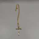 FVCENT Gold Cross Necklace Men's and Women's Jewelry Alloy Chain Pendant Party Clothing Accessories Role Playing Dress Up (Golden)