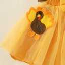 Toddler Girl Thanksgiving Outfit Little Turkey Sweatshirt+Bow Skirt Set Fall Clothes (Brown)