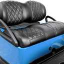 NOKINS Golf Cart P-P Diamond Leather seat Cover for it Club Car Precedent/Tempo/Onward Premium,No Stapler Required, Golf Cart Vinyl Replacement Seat Cover.Black