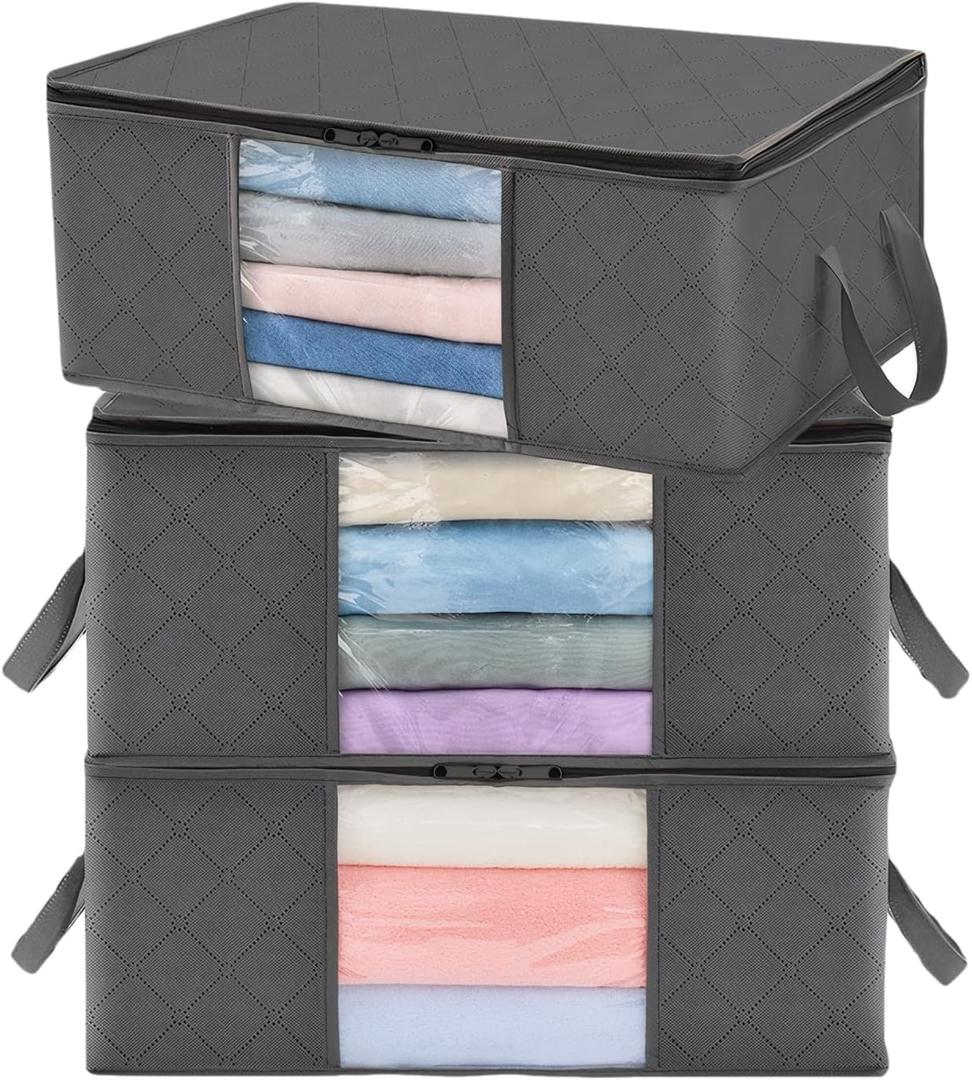 Foldable Storage Bins with Lids -