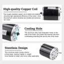 36V Brushed Electric Motor Kit 2500RPM High Speed Brush DC Motor Controller 500W Electric Bike Scooter Motor with Brushed Controller for Dirt Bike Crazy Cart Mini Motorcycle Upgrade and Conversion