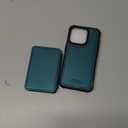 Compatible with Magsafe for iPhone 15 Pro Wallet Case Magnetic Card Holder, RFID Blocking 2 in 1 Detachable Kickstand Shockproof Case for Apple iPhone 15 Pro, Bluish Green