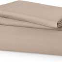 Bedsure Duvet Cover King Size - Soft Double Brushed Bedding Set for Kids & Adults, Zipper Closure, 3 Pieces, Includes 1 Duvet Cover (104"x90") & 2 Pillow Shams, NO Comforter, Light Khaki