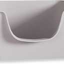 Small Cat Litter Box with High Sides,Cat Boxes for Indoor Cats,Cat Litter Pan for Kitty,Litter Box with Low Entry,Easy to Clean,Anti-Splashing (Grey)