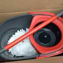 O-Cedar EasyWring Microfiber Spin Mop, Bucket Floor Cleaning System, Red, Gray, Standard