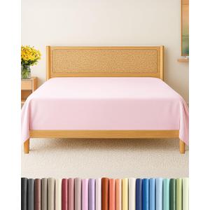 Twin Size Flat Sheet - Hotel Quality Top Flat Bed Sheet Only - Ultra-Soft, Comfy