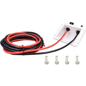 Solar Cable Entry Gland,10ft 10AWG Soft Solar Extension Cable and Connector, UV Resistance Dual Cable Entry Gland Housing on Rv, Boat, Camper (3m, White)