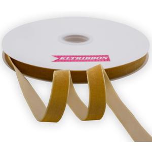 Vintage Gold Velvet Ribbon Single Faced,5/8 Inch X 25Yards Spool