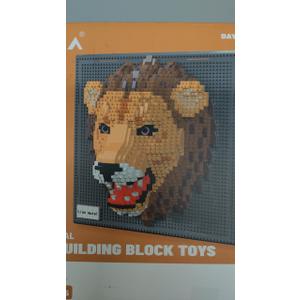 Lion Animal 3D Wall Art Micro Mini Building Blocks Set for Adults, Unique Home Wall Decor or Table Display, No Compatible with Lego, Ideal Birthday Christmas Toy Gift for Teens (2005 PCS)